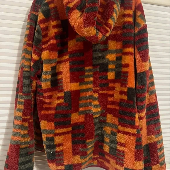 Men's L.L.Bean Hi-Pile Fleece Hoodie, Print XL - Picture 5 of 9